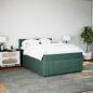 Preview: Boxspringbett mit Matratze Dunkelgrün 160x200 cm Samt