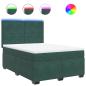 Preview: Boxspringbett mit Matratze Dunkelgrün 160x200 cm Samt