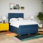 Preview: Boxspringbett mit Matratze Blau 160x200 cm Stoff
