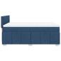 Preview: Boxspringbett mit Matratze Blau 160x200 cm Stoff