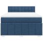 Preview: Boxspringbett mit Matratze Blau 160x200 cm Stoff