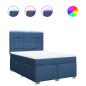 Preview: Boxspringbett mit Matratze Blau 160x200 cm Stoff