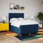 Preview: Boxspringbett mit Matratze Blau 160x200 cm Stoff