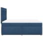 Preview: Boxspringbett mit Matratze Blau 160x200 cm Stoff