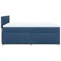 Preview: Boxspringbett mit Matratze Blau 160x200 cm Stoff