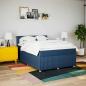 Preview: Boxspringbett mit Matratze Blau 160x200 cm Stoff