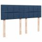 Preview: Boxspringbett mit Matratze Blau 160x200 cm Stoff