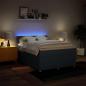Preview: Boxspringbett mit Matratze Blau 160x200 cm Stoff