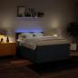 Preview: Boxspringbett mit Matratze Blau 160x200 cm Stoff