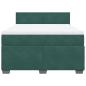 Preview: Boxspringbett mit Matratze Dunkelgrün 160x200 cm Samt