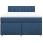Preview: Boxspringbett mit Matratze Blau 160x200 cm Stoff