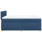 Preview: Boxspringbett mit Matratze Blau 160x200 cm Stoff