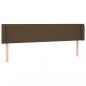 Preview: LED Kopfteil Dunkelbraun 183x16x78/88 cm Stoff
