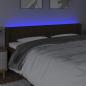 Preview: LED Kopfteil Dunkelbraun 183x16x78/88 cm Stoff