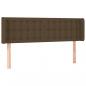 Preview: LED Kopfteil Dunkelbraun 147x16x78/88 cm Stoff