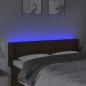 Preview: LED Kopfteil Dunkelbraun 147x16x78/88 cm Stoff