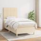 Preview: ARDEBO.de - Boxspringbett mit Matratze Creme 80x200 cm Stoff
