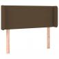 Preview: Kopfteil mit Ohren Dunkelbraun 103x16x78/88 cm Stoff