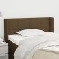 Preview: ARDEBO.de - Kopfteil mit Ohren Dunkelbraun 83x16x78/88 cm Stoff
