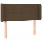 Preview: Kopfteil mit Ohren Dunkelbraun 83x16x78/88 cm Stoff