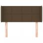 Preview: Kopfteil mit Ohren Dunkelbraun 83x16x78/88 cm Stoff