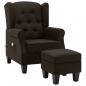 Preview: Massagesessel mit Hocker Dunkelbraun Stoff