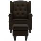 Preview: Massagesessel mit Hocker Dunkelbraun Stoff