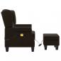Preview: Massagesessel mit Hocker Dunkelbraun Stoff