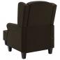 Preview: Massagesessel mit Hocker Dunkelbraun Stoff