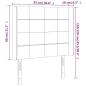 Preview: LED Kopfteil Dunkelblau 93x16x118/128 cm Samt