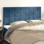 Preview: ARDEBO.de - Kopfteile 4 Stk. Dunkelblau 90x5x78/88 cm Samt