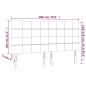 Preview: Kopfteile 4 Stk. Dunkelblau 90x5x78/88 cm Samt