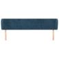 Preview: Kopfteil mit Ohren Dunkelblau 183x23x78/88 cm Samt