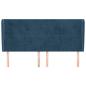 Preview: Kopfteil mit Ohren Dunkelblau 183x23x118/128 cm Samt