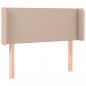 Preview: Kopfteil mit Ohren Cappuccino-Braun 83x16x78/88 cm Kunstleder