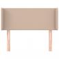 Preview: Kopfteil mit Ohren Cappuccino-Braun 83x16x78/88 cm Kunstleder