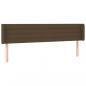 Preview: Kopfteil mit Ohren Dunkelbraun 203x16x78/88 cm Stoff