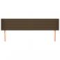 Preview: Kopfteil mit Ohren Dunkelbraun 203x16x78/88 cm Stoff