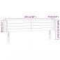 Preview: Kopfteil mit Ohren Dunkelbraun 203x16x78/88 cm Stoff