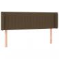 Preview: Kopfteil mit Ohren Dunkelbraun 147x16x78/88 cm Stoff