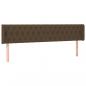 Preview: Kopfteil mit Ohren Dunkelbraun 183x16x78/88 cm Stoff