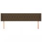 Preview: Kopfteil mit Ohren Dunkelbraun 183x16x78/88 cm Stoff