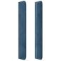 Preview: Kopfteil mit Ohren Dunkelblau 183x16x118/128 cm Samt