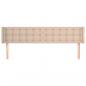 Preview: Kopfteil mit Ohren Cappuccino-Braun 203x16x78/88 cm Kunstleder