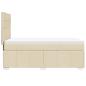 Preview: Boxspringbett mit Matratze Creme 90x200 cm Stoff