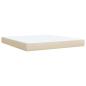 Preview: Boxspringbett mit Matratze Creme 180x200 cm Stoff