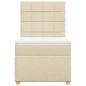 Preview: Boxspringbett mit Matratze Creme 90x200 cm Stoff