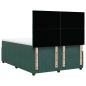 Preview: ARDEBO.de - Boxspringbett mit Matratze Dunkelgrün 160x200 cm Samt