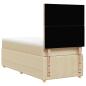 Preview: Boxspringbett mit Matratze Creme 90x190 cm Stoff