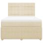 Preview: ARDEBO.de - Boxspringbett mit Matratze Creme 160x200 cm Stoff